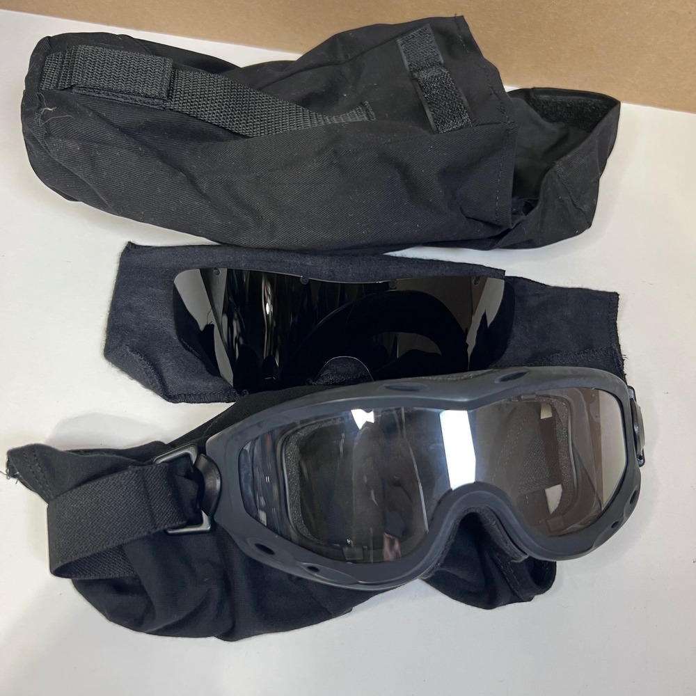 Wiley X Spear SP29 Tactical Goggles Black Frame Clear & Smoke Lenses Military